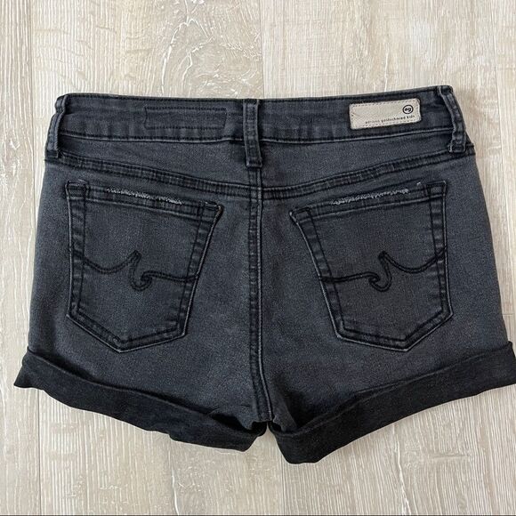Ag Adriano Goldschmied The Heather Distressed Denim Shorts Size 14 - Picture 6 of 9